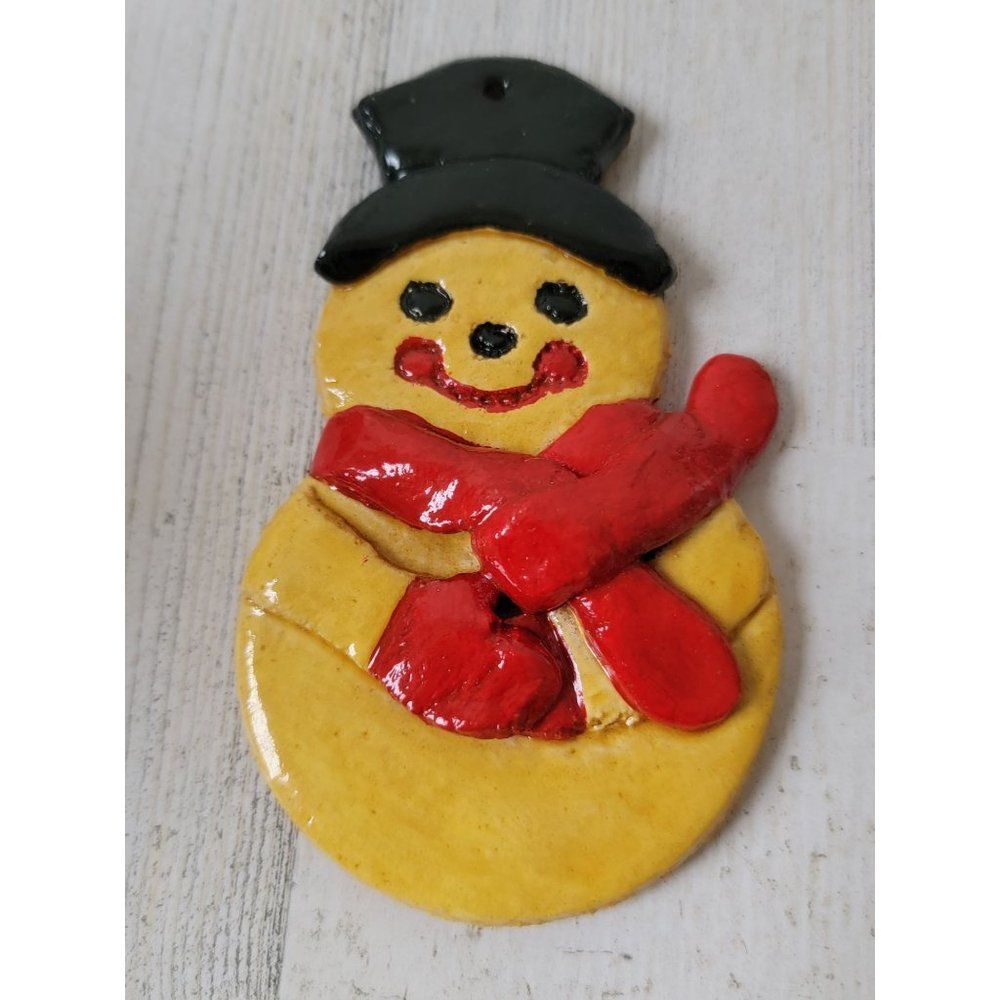 Snowman vintage Handmade ornament Xmas decor‎